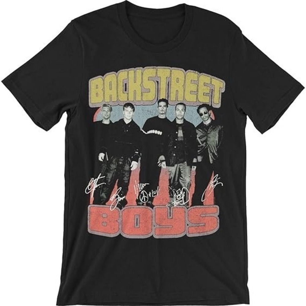 Backstreet Boys Men_s Vintage Destroyed Slim-Fit Unisex Shirt Gift For Fan